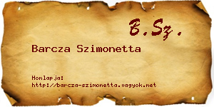 Barcza Szimonetta névjegykártya